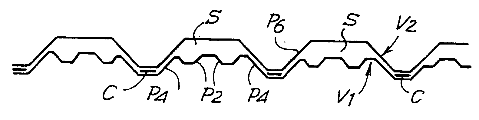 Method and device for producing an embossed web material and product made in this way