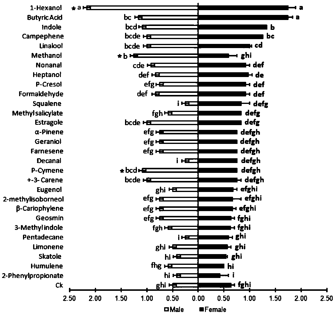 Cow dung derived attractant for preventing and treating holotrichia parallela adults