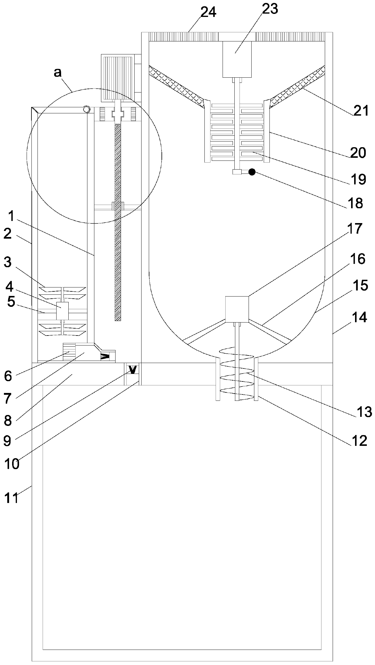 Dry-wet separation dosing device