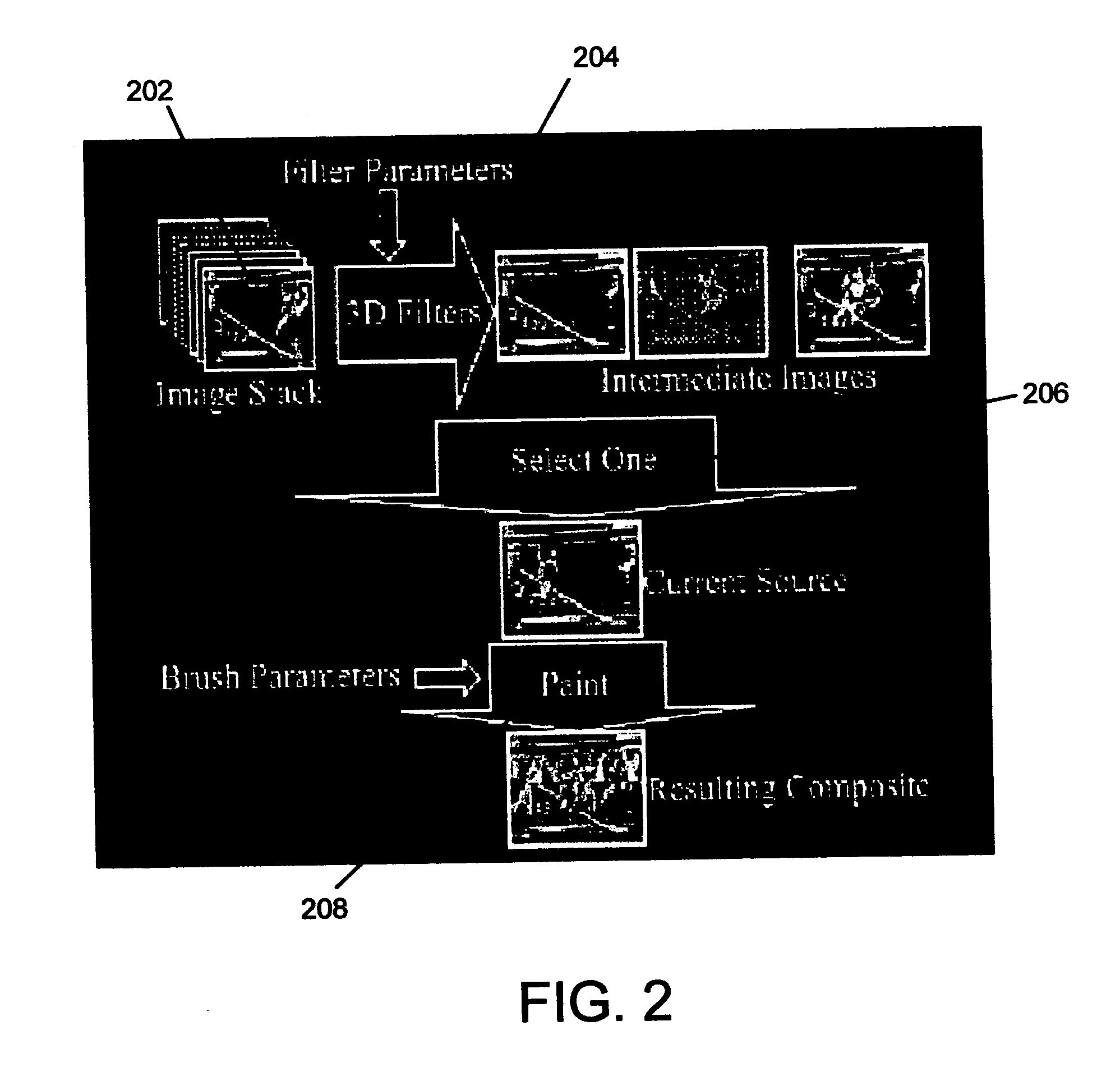System and method for image editing using an image stack