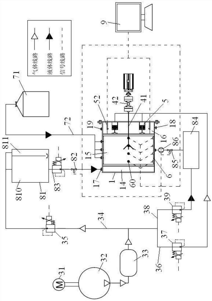 Multi-working condition earth pressure balance shield muck workability test simulation test system