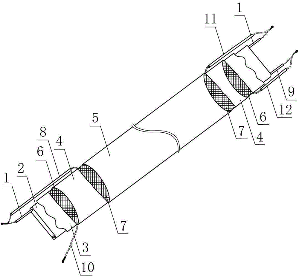 Self-controlling electric heating belt for eliminating electromagnetic field