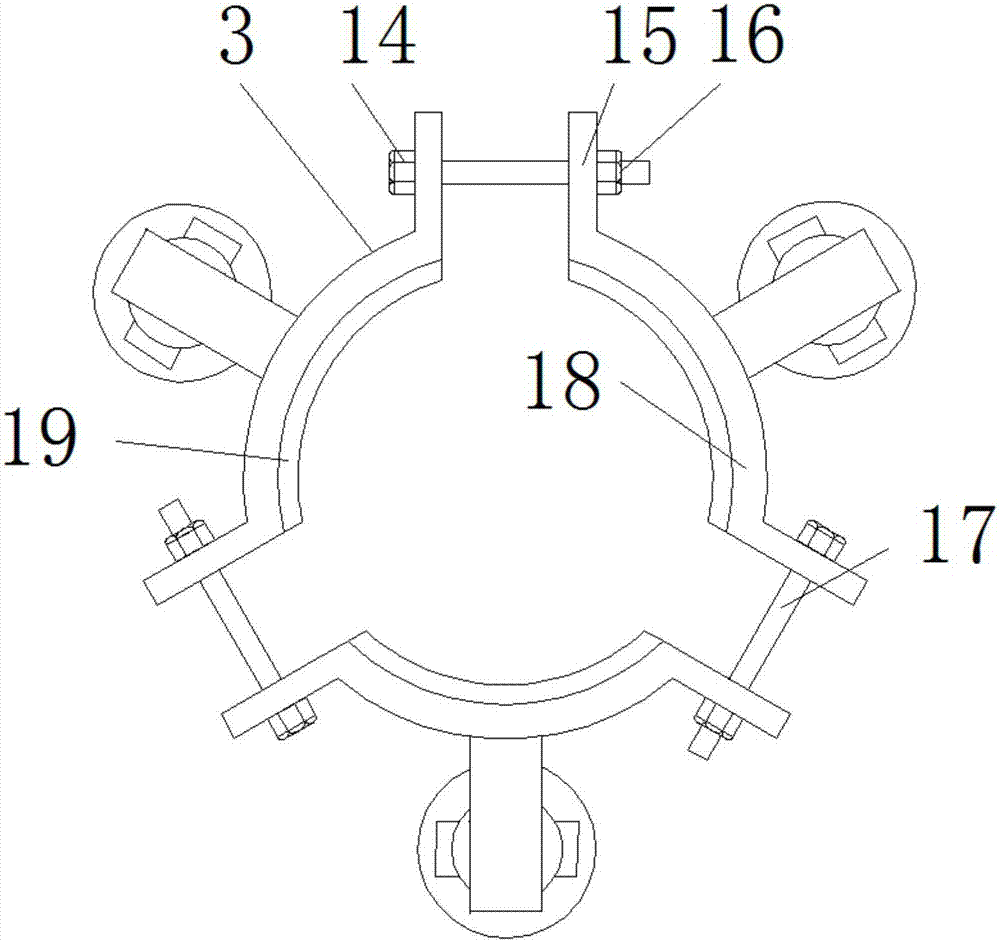 Adjustable fixing rack for garden trees