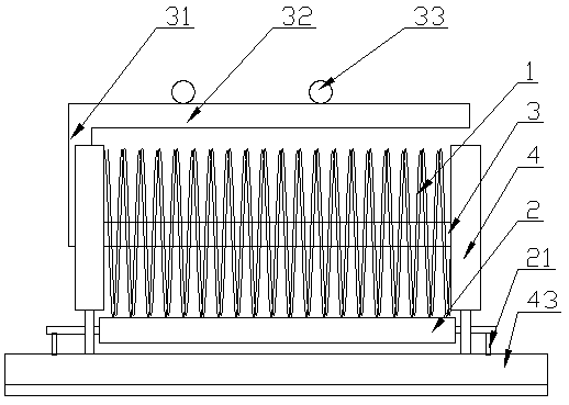 Steel bar coil shaping machine