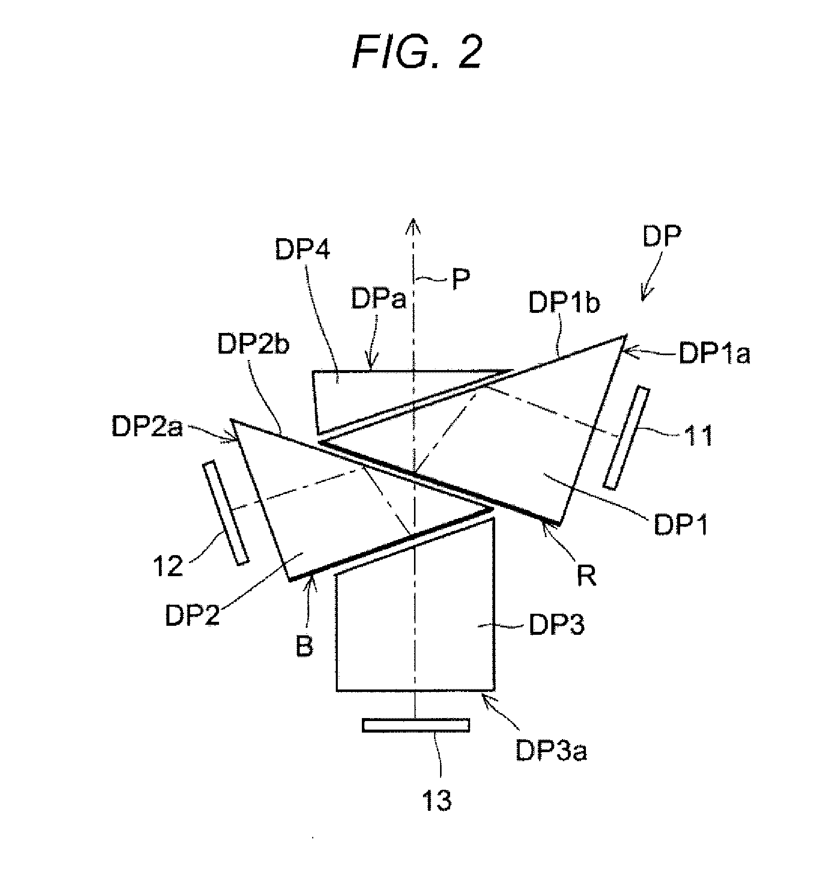 Prism for projection optical system and optical system having same
