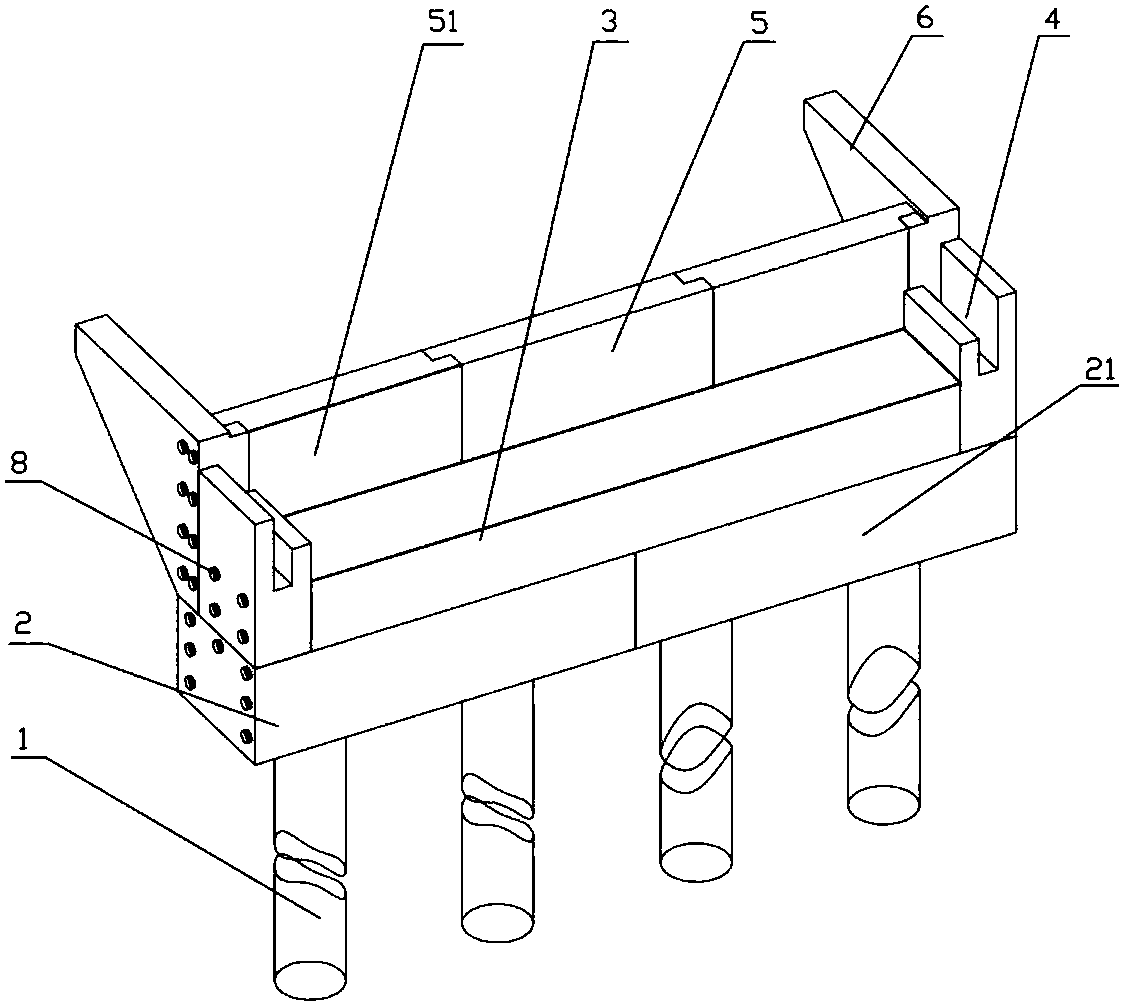 Fully assembled light abutment and construction method thereof
