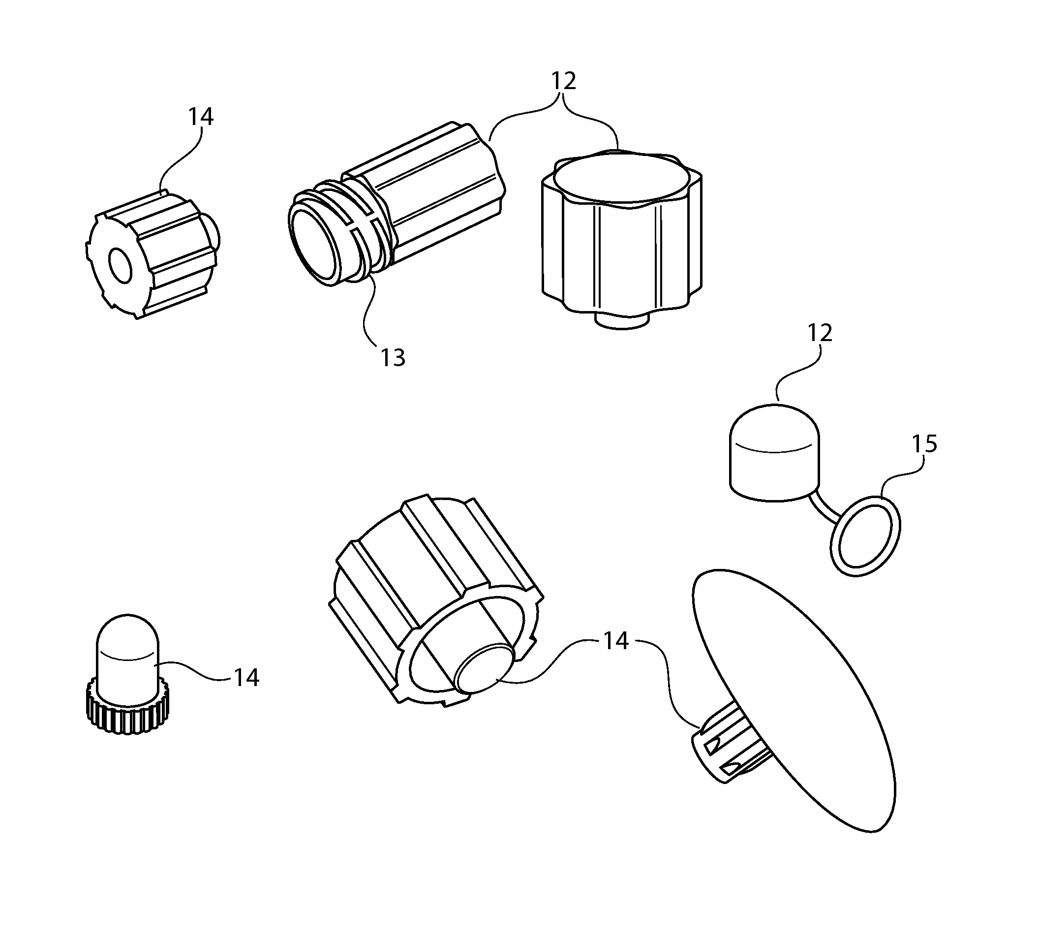 Sintered porous polymeric caps and vents for components of medical devices