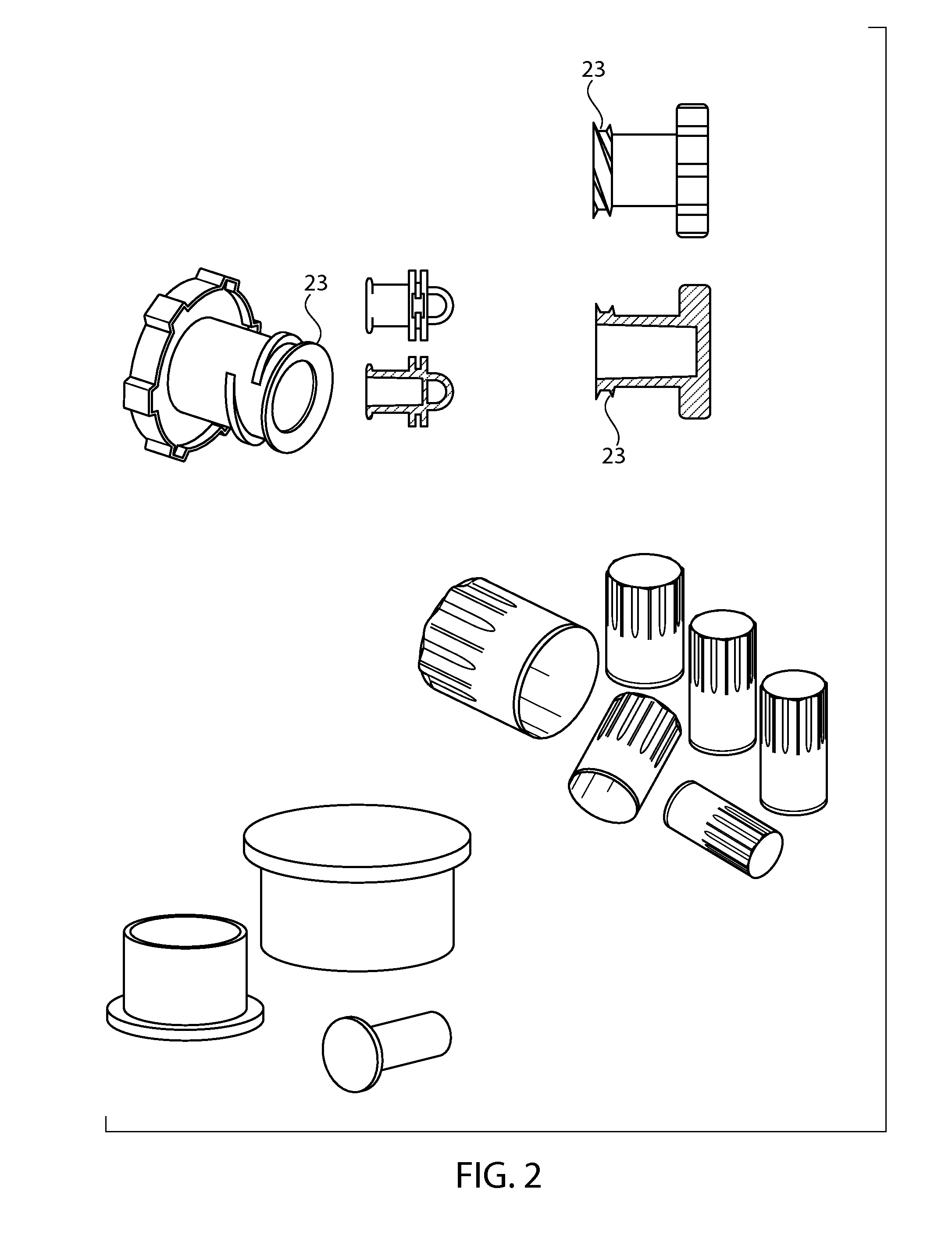 Sintered porous polymeric caps and vents for components of medical devices
