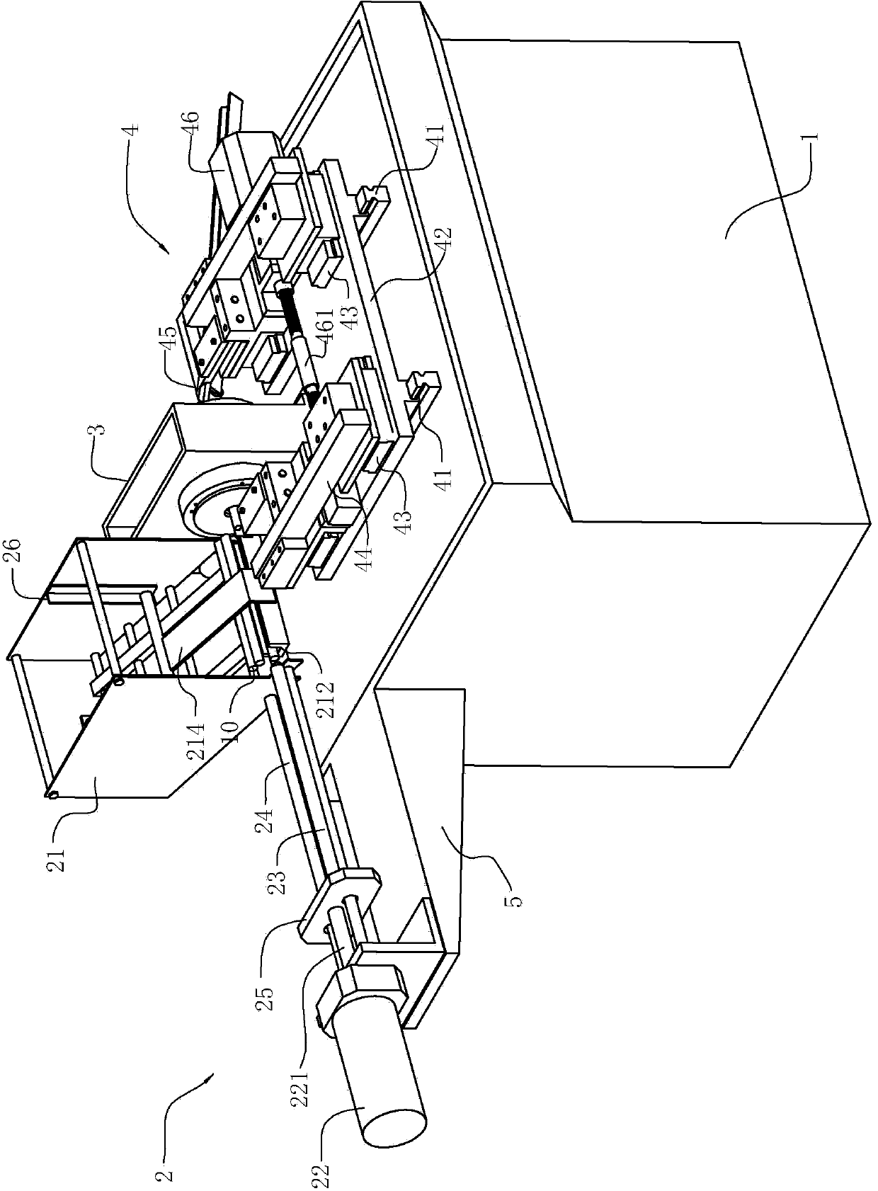 Gearbox gear shaft chamfering and forming device