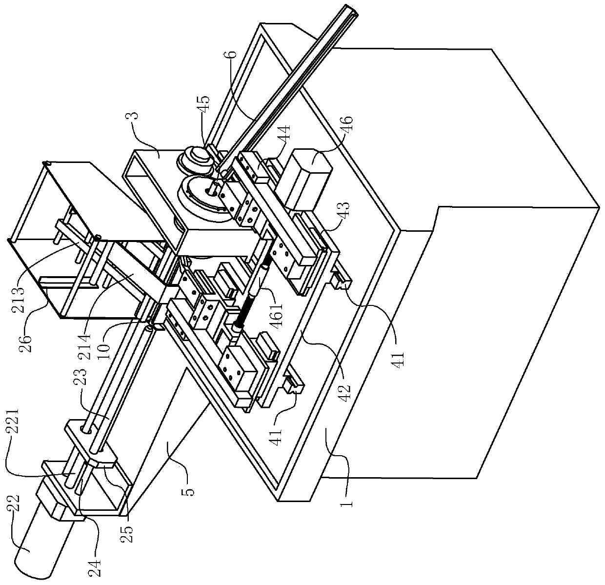 Gearbox gear shaft chamfering and forming device