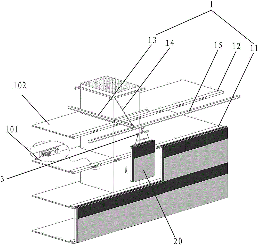 Unit type curtain wall installation system and installation method thereof