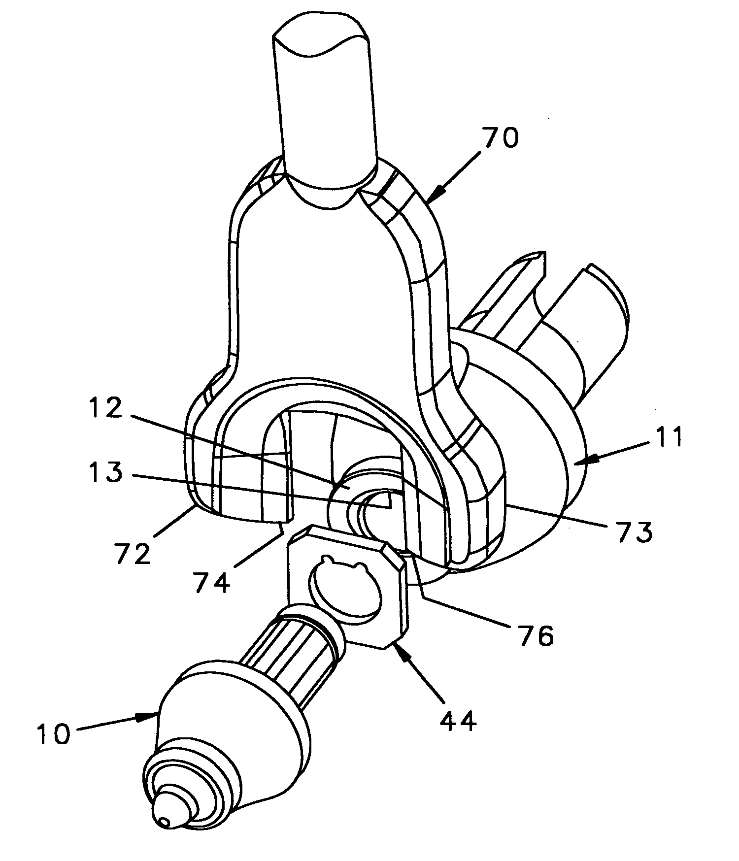Extraction device and wear ring for a rotatable tool