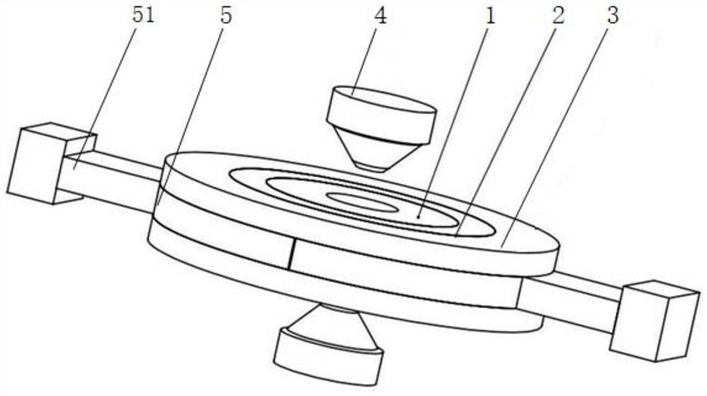 An arc-shaped top hammer type four-sided top ultra-high pressure device