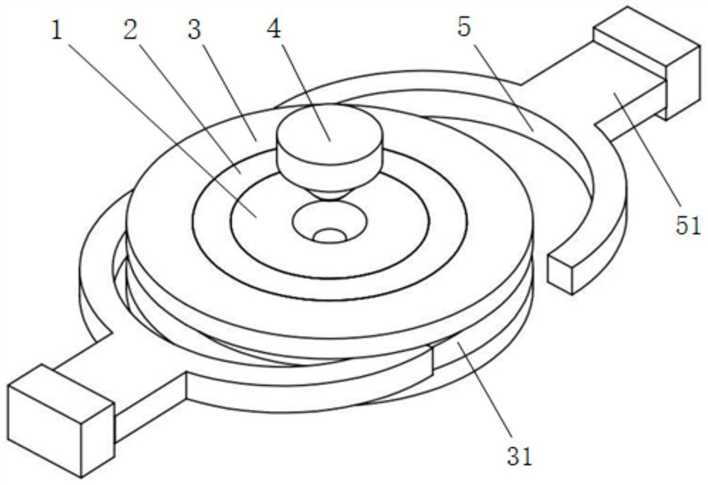 An arc-shaped top hammer type four-sided top ultra-high pressure device