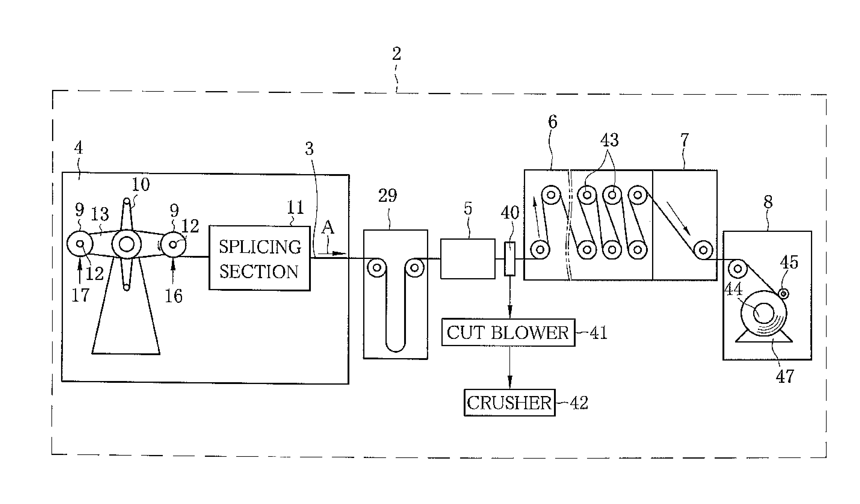 Polymer film splicing method and device, and stretching method