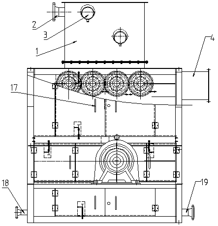 Granulating machine for sludge drying