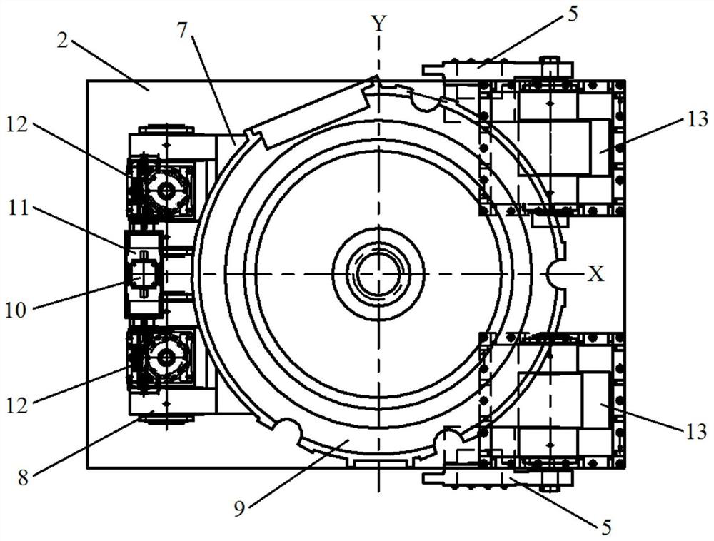 Double-lead-screw-driven automatic turnover numerical control rotary table