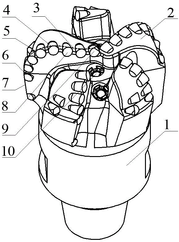 PDC drill bit with directional easy controllability enhancing performance