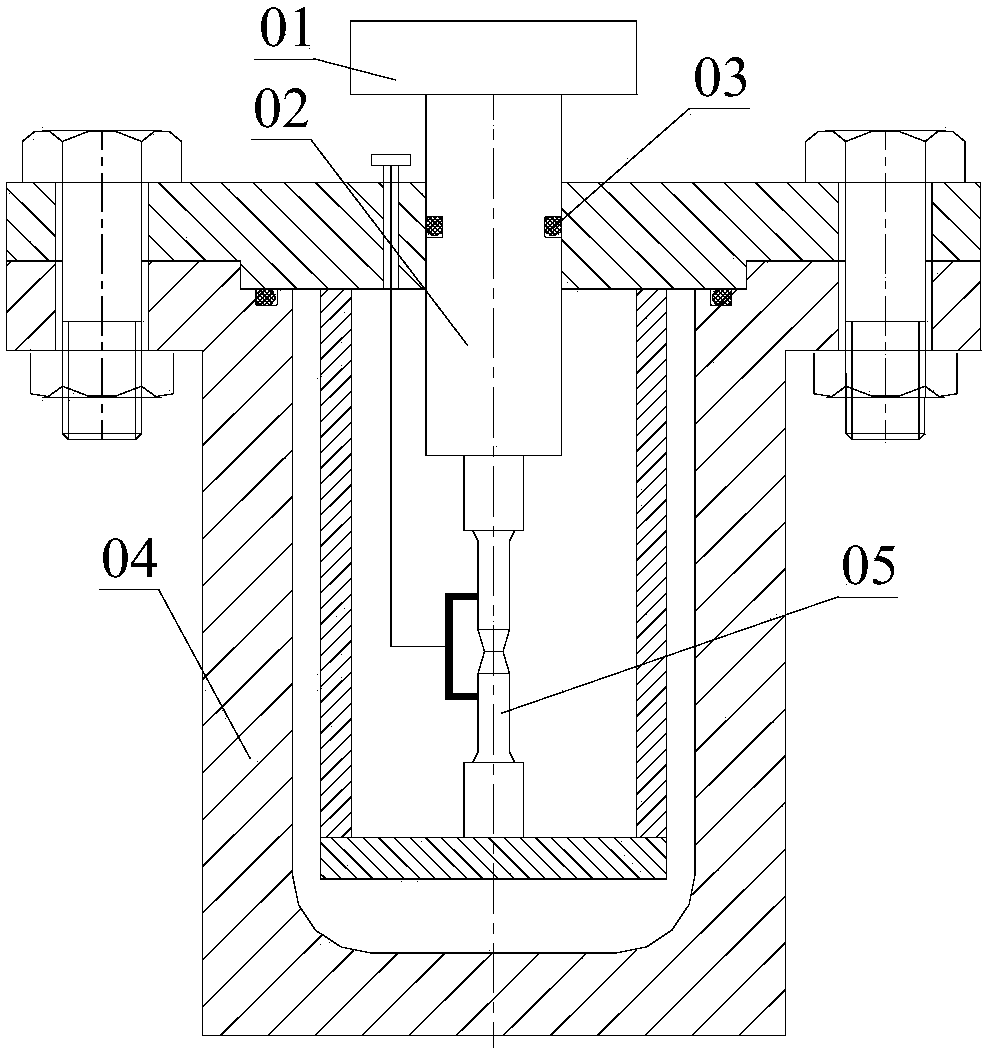 Test method for fatigue performance of materials in quick-opening high-pressure hydrogen environment without dynamic seal