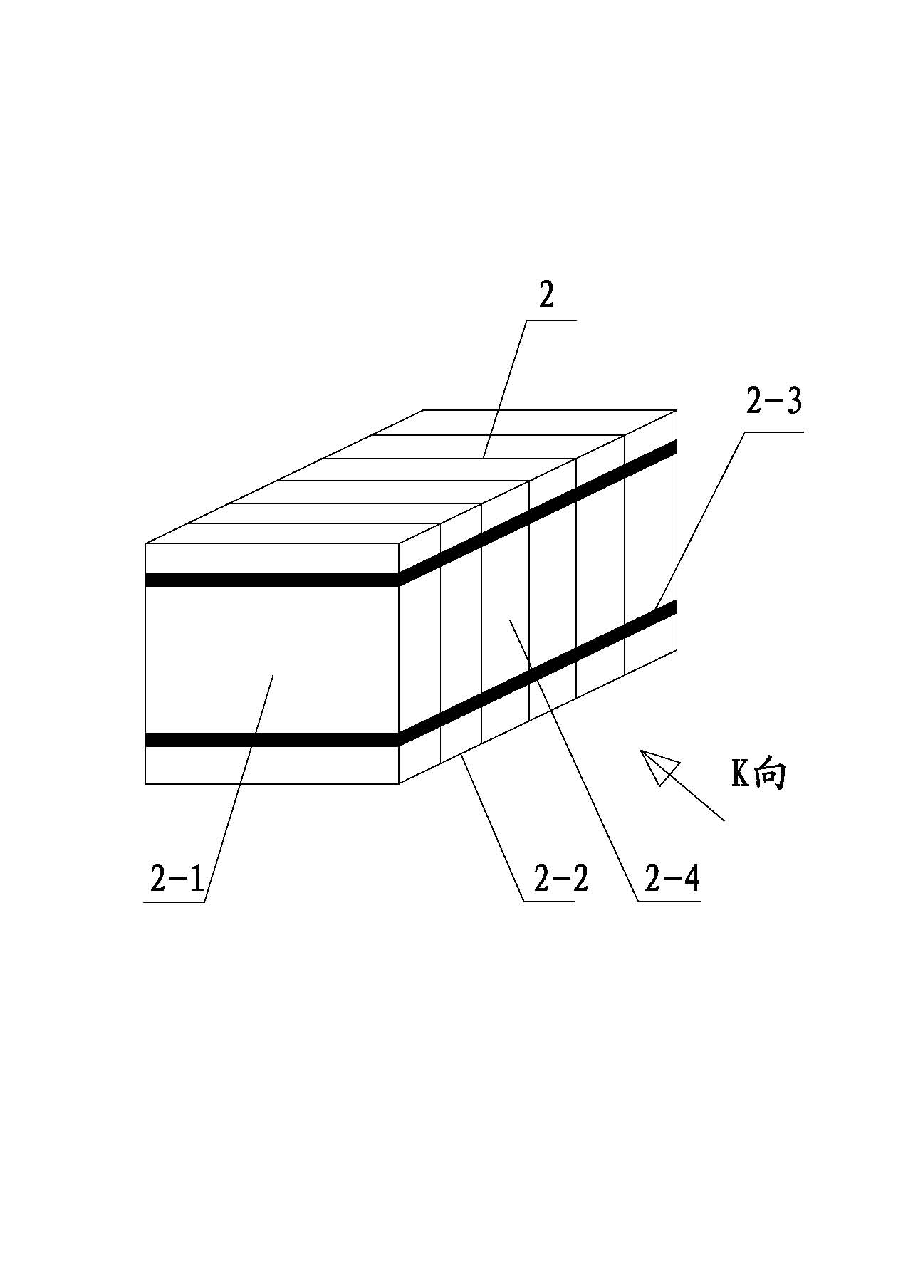 Ceramic tile stack, and stacking method and device for ceramic tiles
