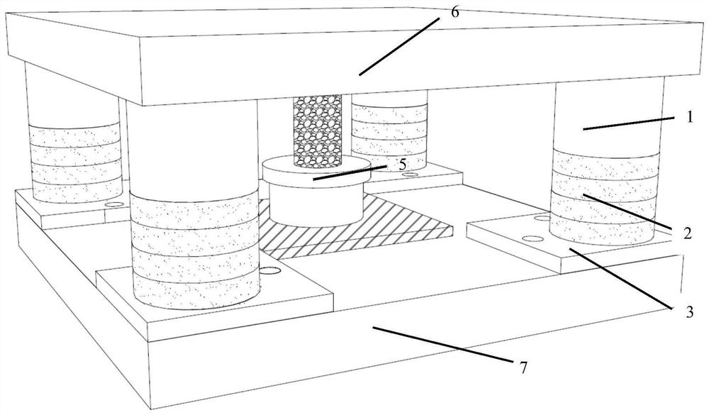 Rigid auxiliary system for concrete uniaxial compression test