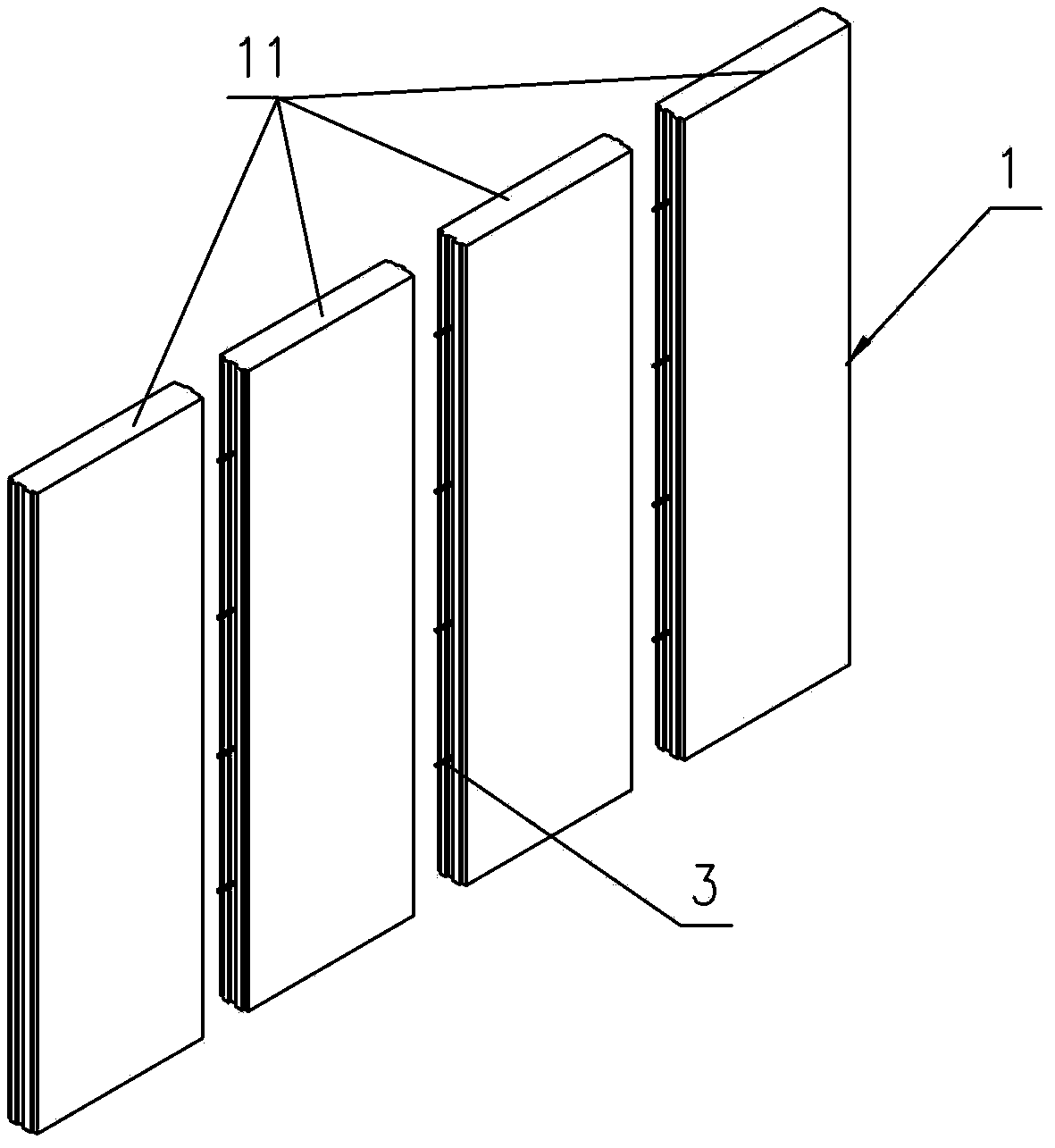 Multifunctional combined lightweight concrete curtain wall and constructing method thereof