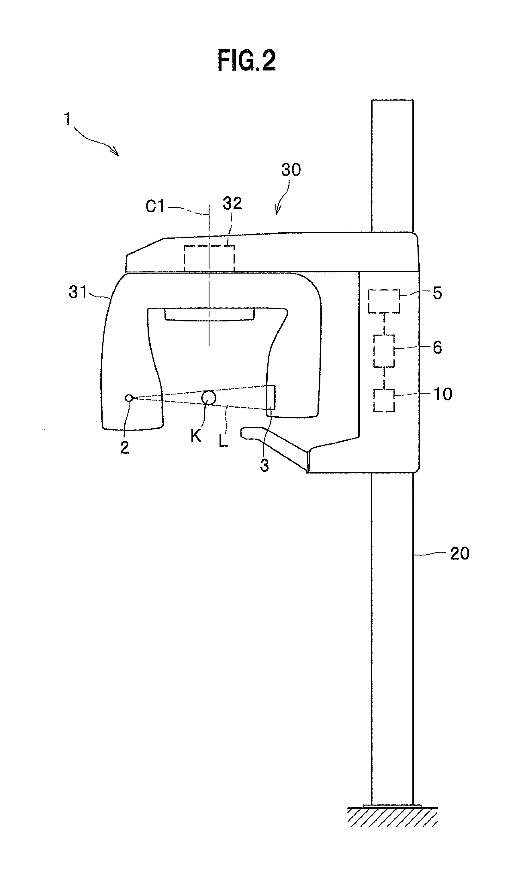 X-ray photographic device, image processing method thereof, and program