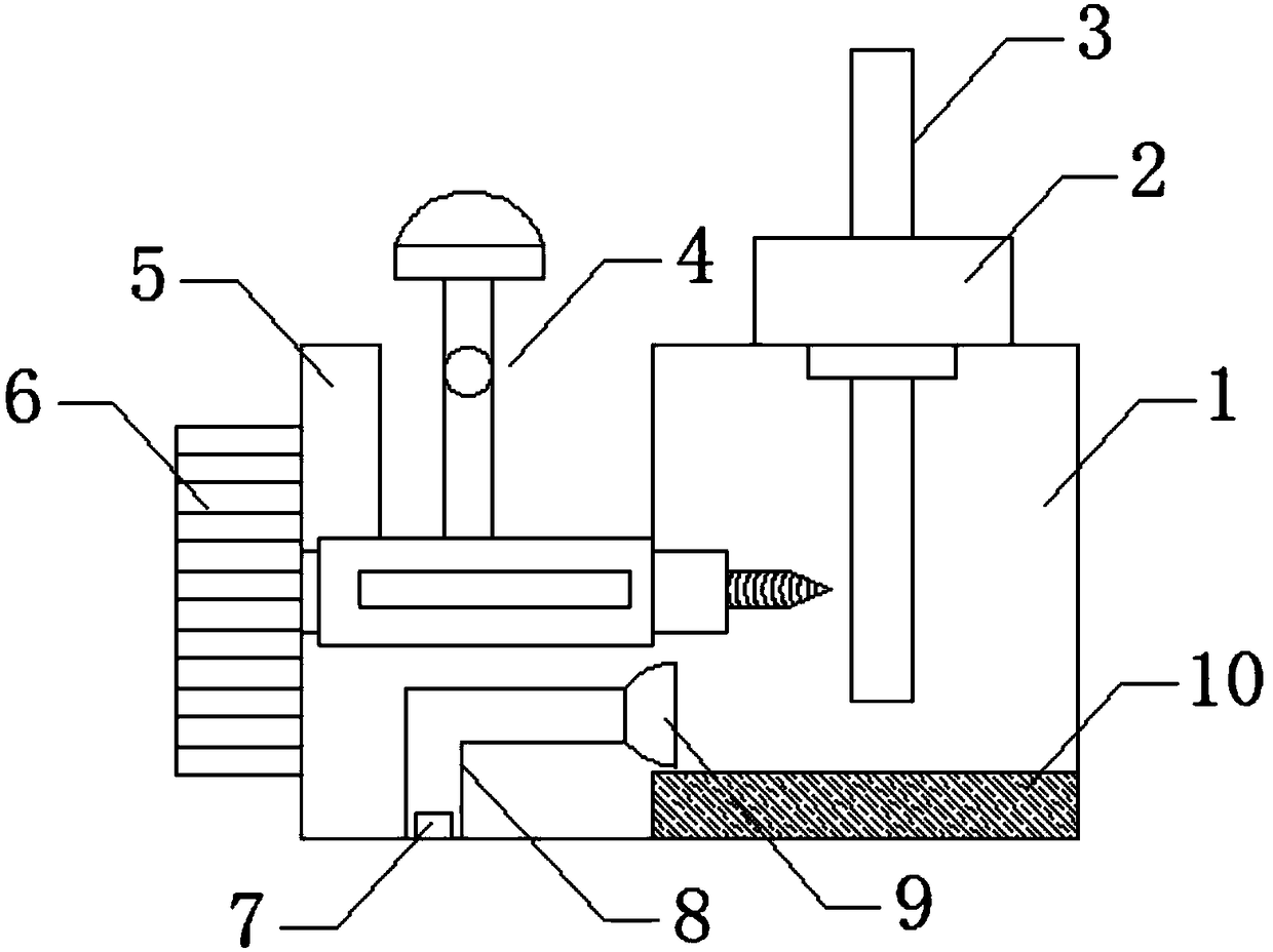 Drilling device used for plastic water pipe