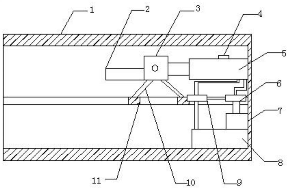 A kiln horizontal feeding cylinder with a propulsion stabilization device