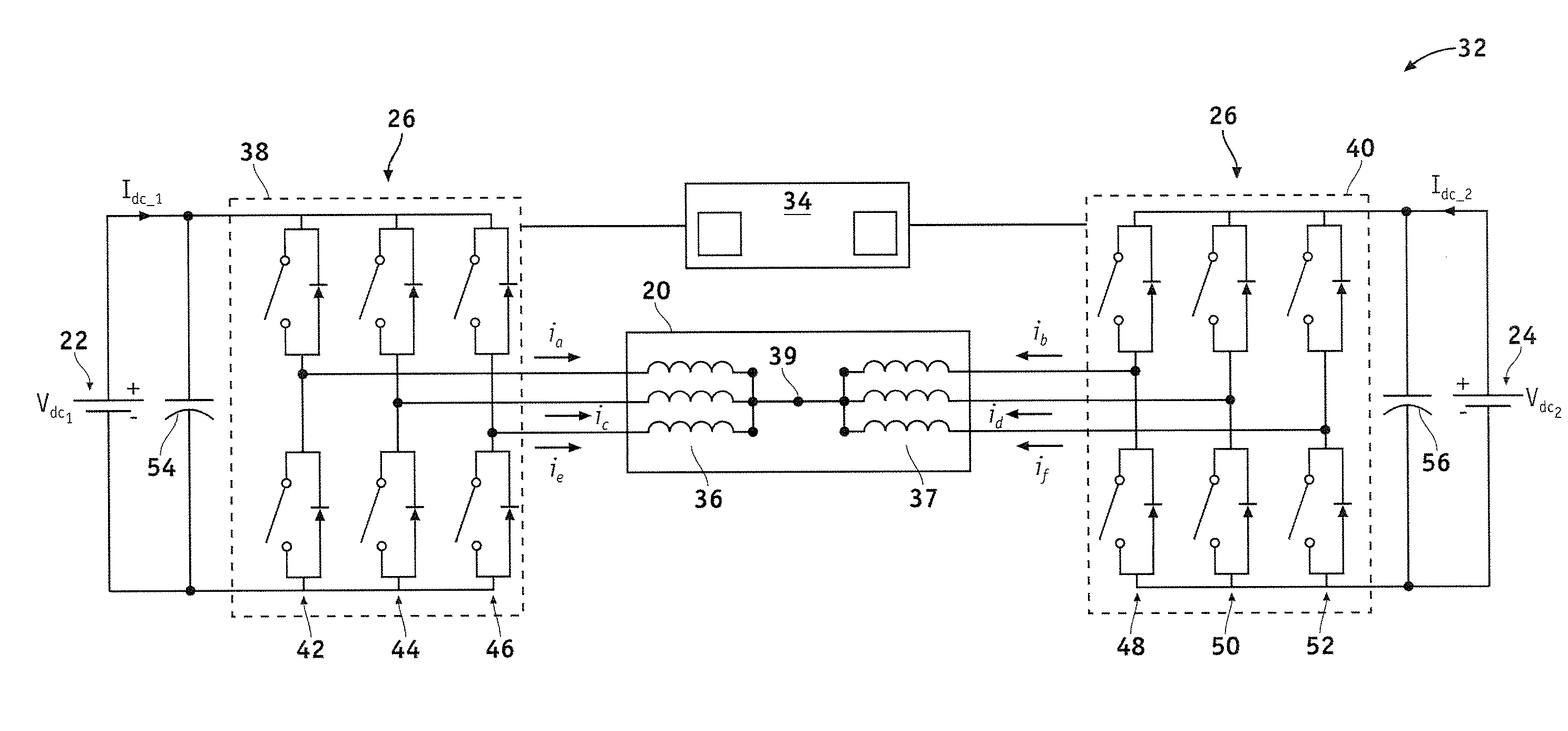System for using a multi-phase motor with a double-ended inverter system