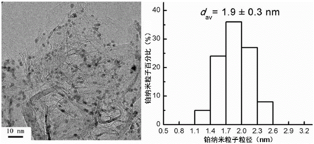 A platinum/carbon-based nanocomposite material and its preparation method and application