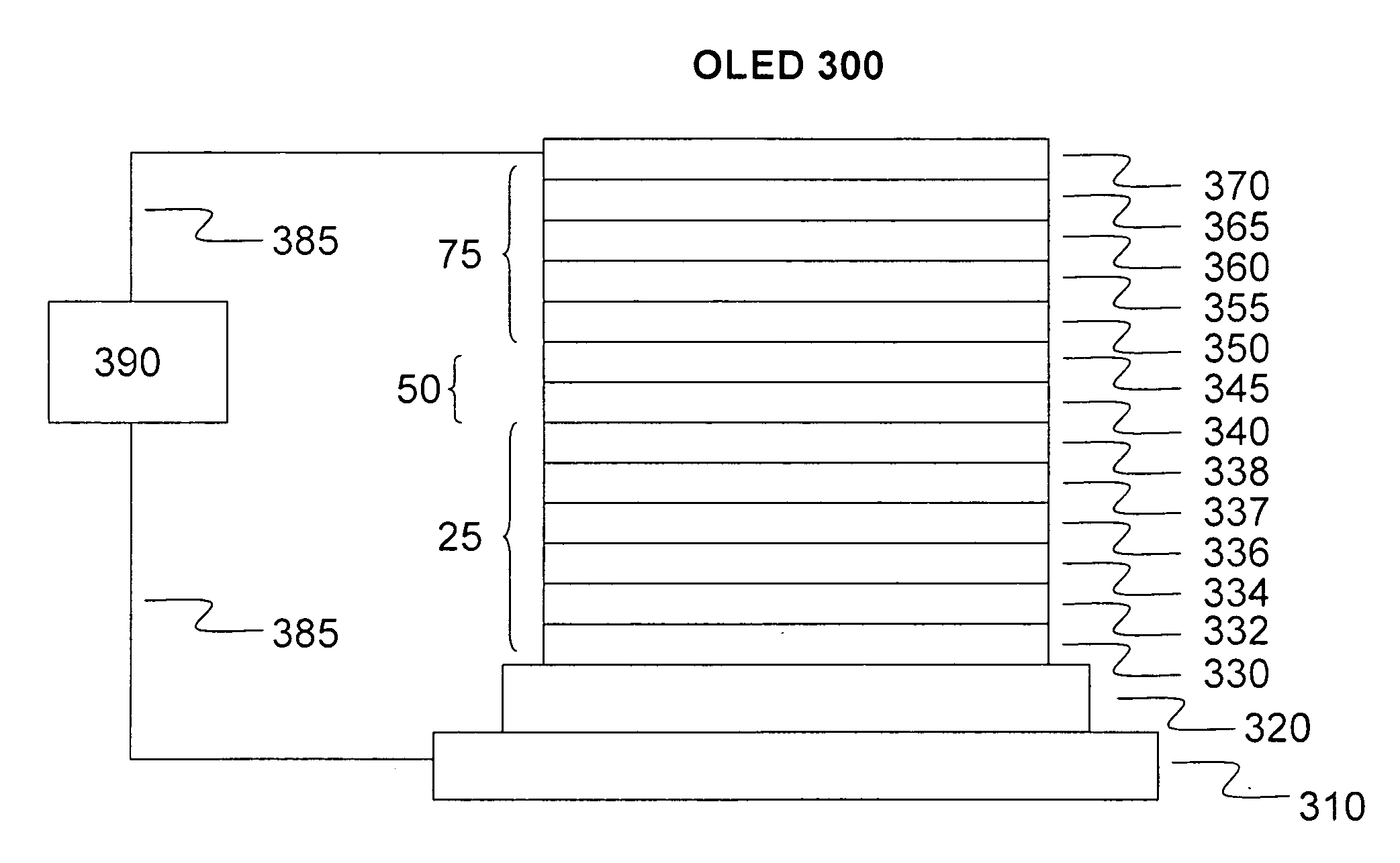 White OLED with two blue light-emitting layers
