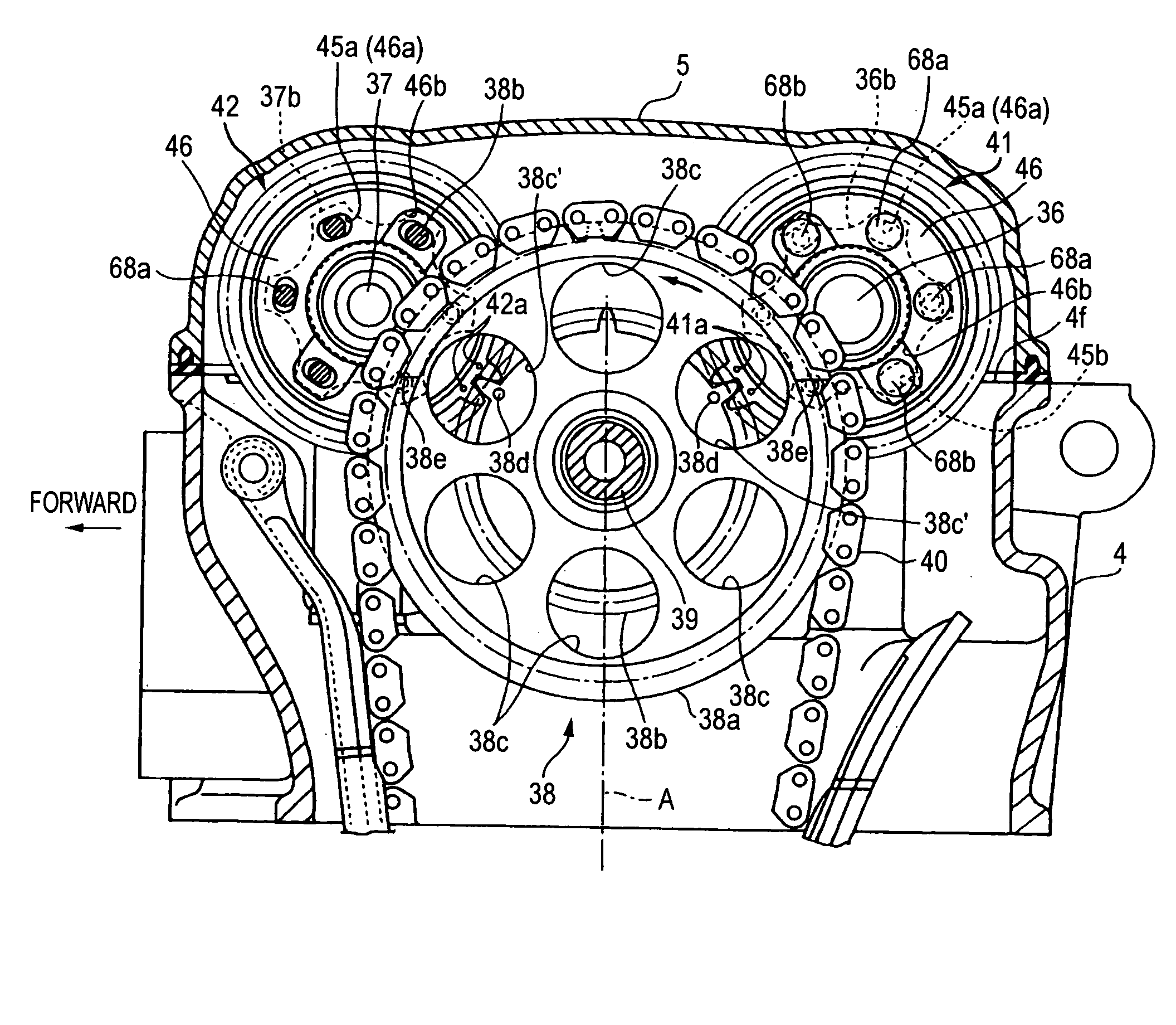 Engine valve moving device