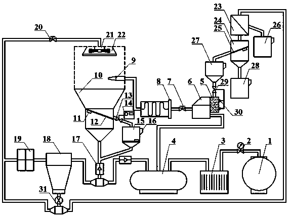 Abrasive recovery system of low-temperature micro-abrasive air jet machine tool