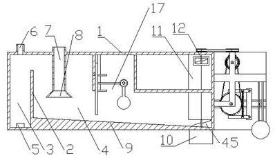 Excrement treatment device for rail transit