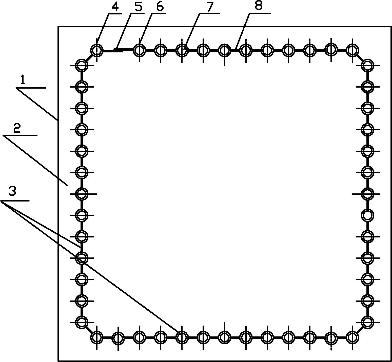 Horizontal boiler radiation segment structure