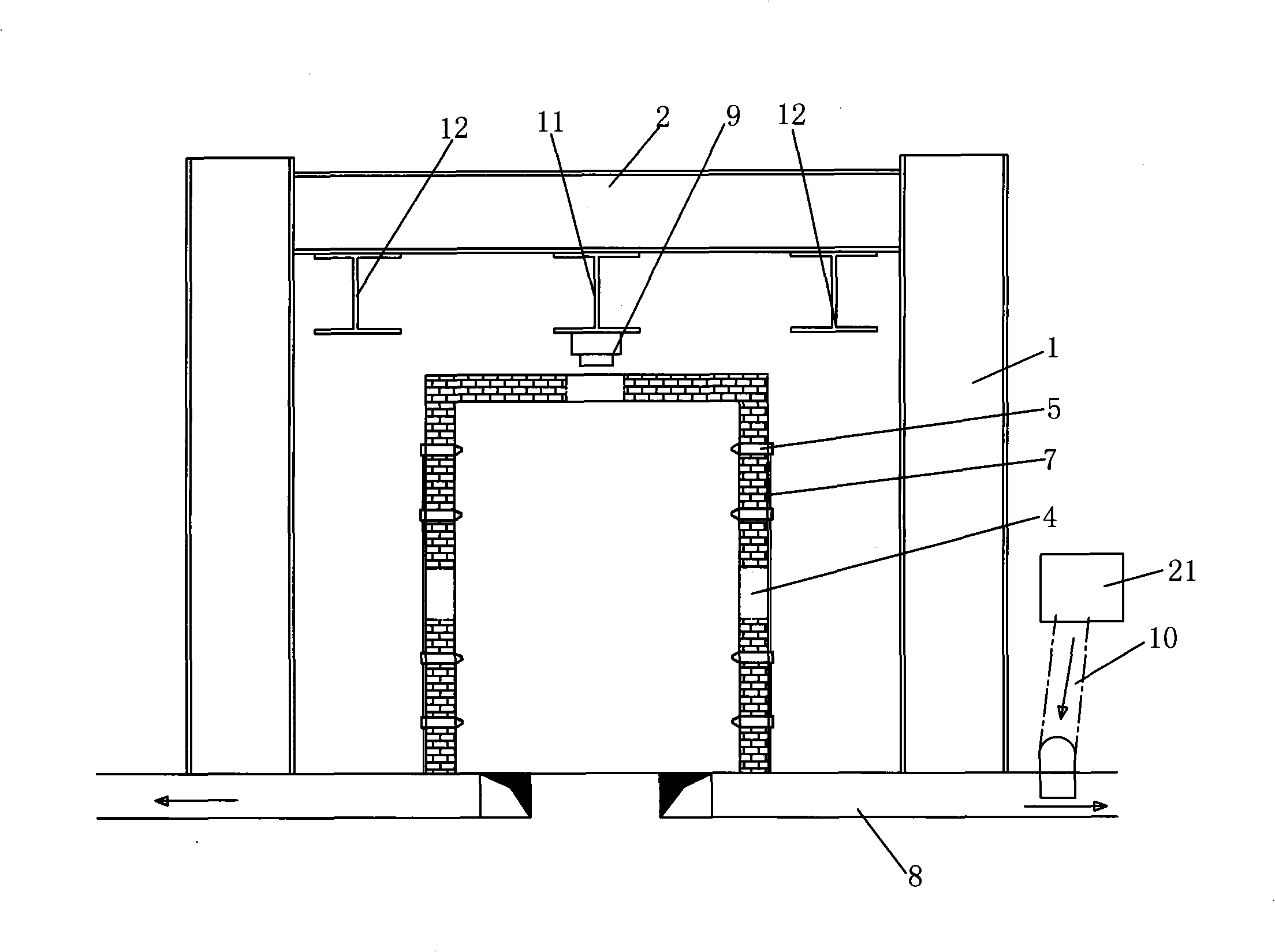 Fire-proof general-purpose test device of wall, column and frame node structures