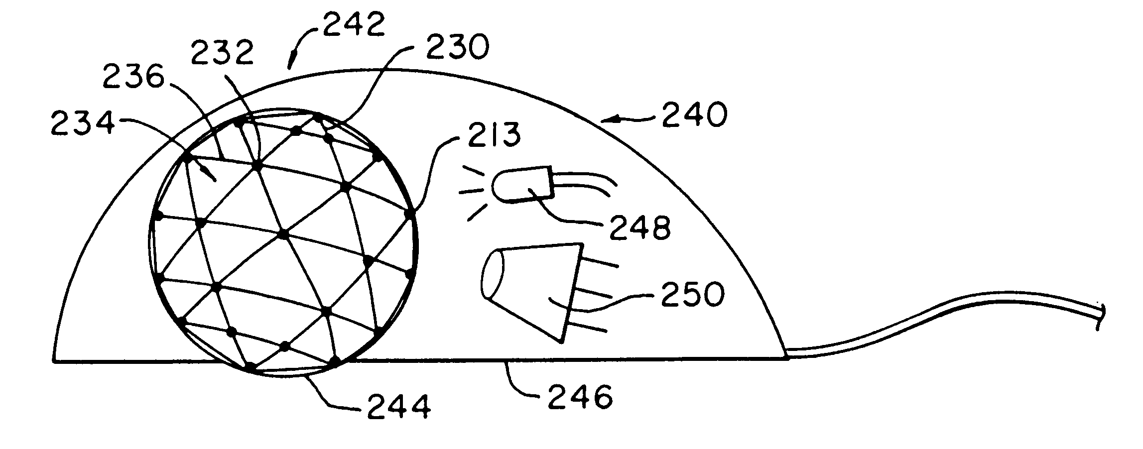 Mouse and trackball with optimal measurement optics