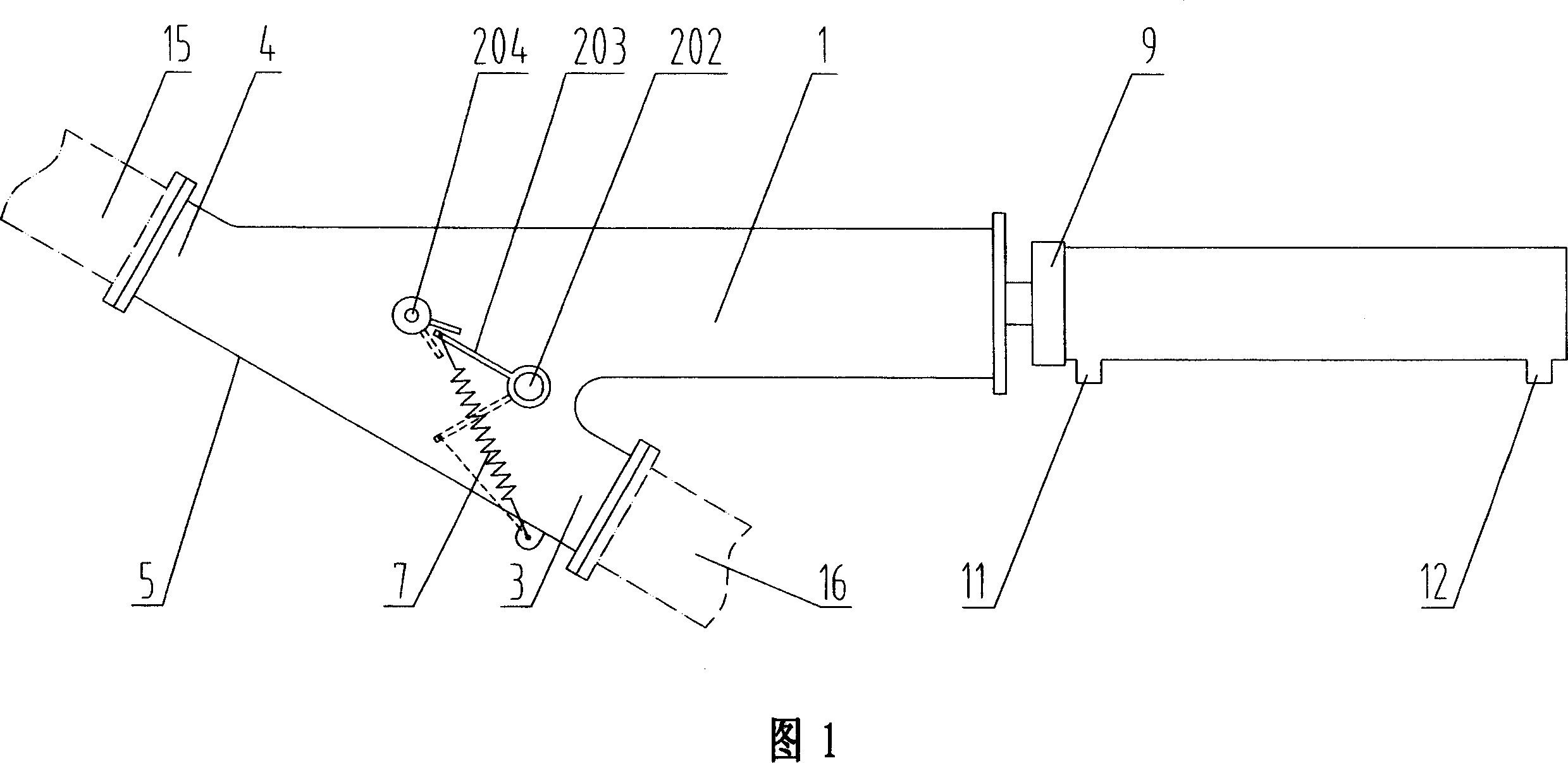 Device for suppressing pulsated impact of slurry flow in concrete pump vehicle