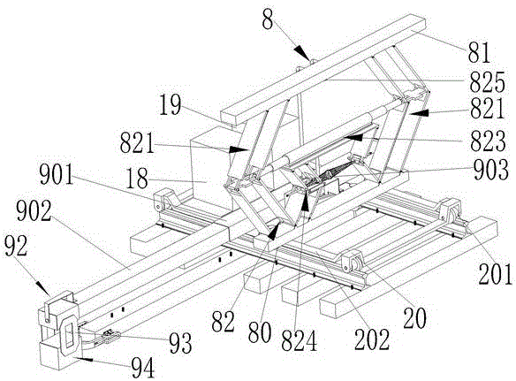 Automatic rail lifting and sleeper replacing device