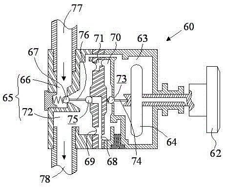 Air pressure control gas flow type diesel/LPG mixed combustion system