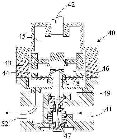 Air pressure control gas flow type diesel/LPG mixed combustion system