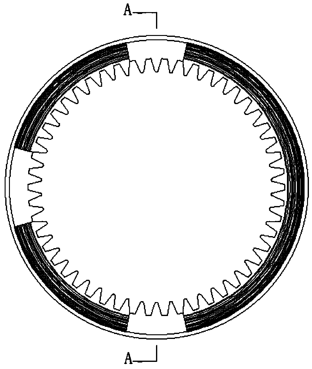 Manufacturing method of adjustable-speed three-jaw inner gear ring