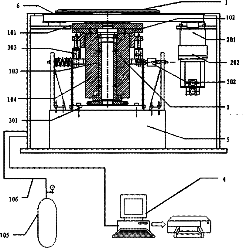 Large-scale rotary load high-precision dynamic balance measuring device for spacecraft