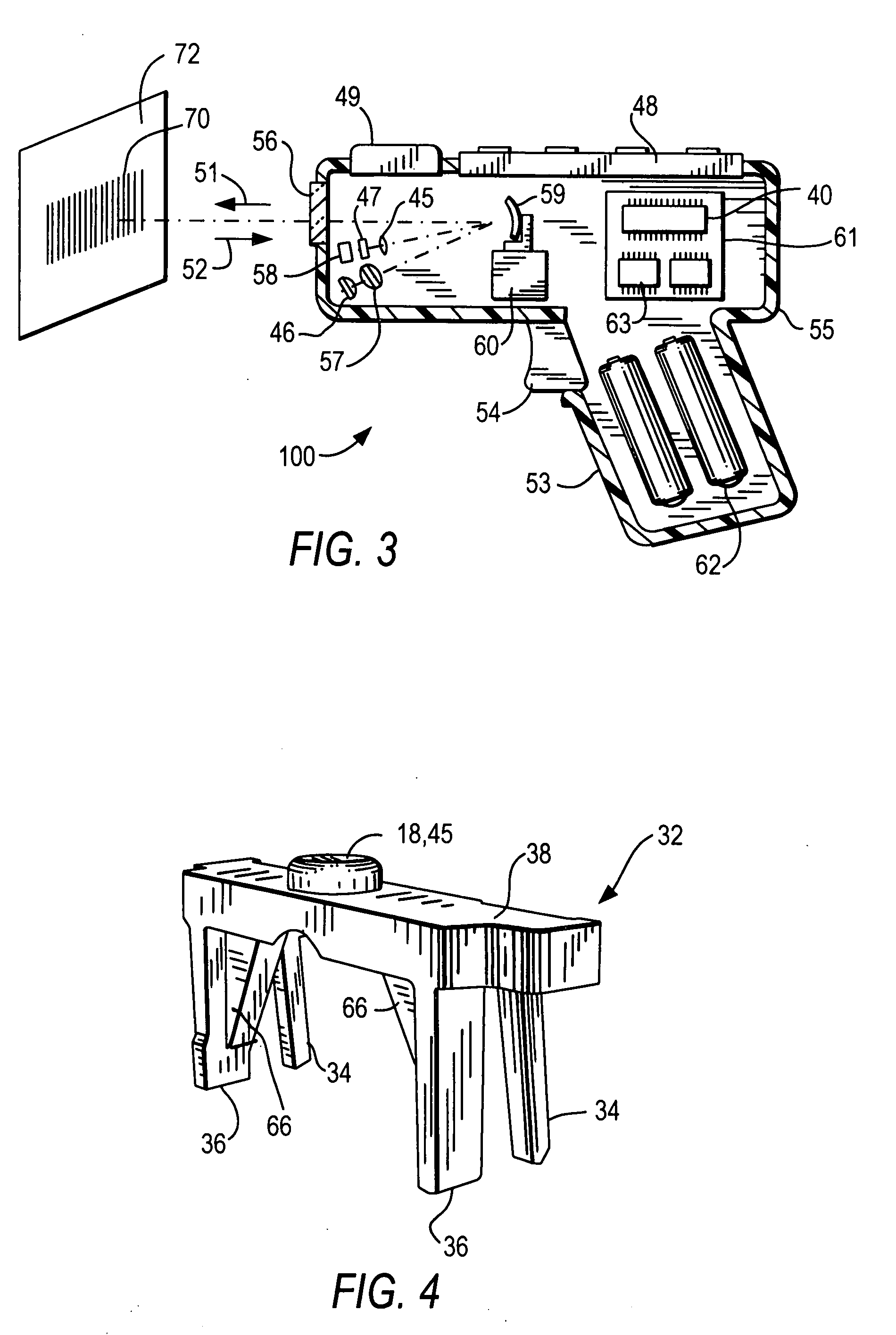 Light collection assembly with self-retaining lens in electro-optical reader