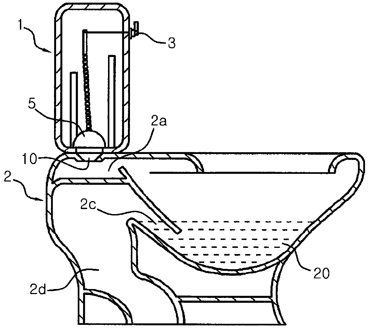 Sewage discharge device of variable water-saving toilet