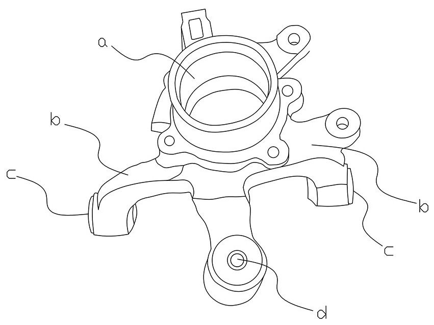 A light weight steering knuckle fixture for automobiles