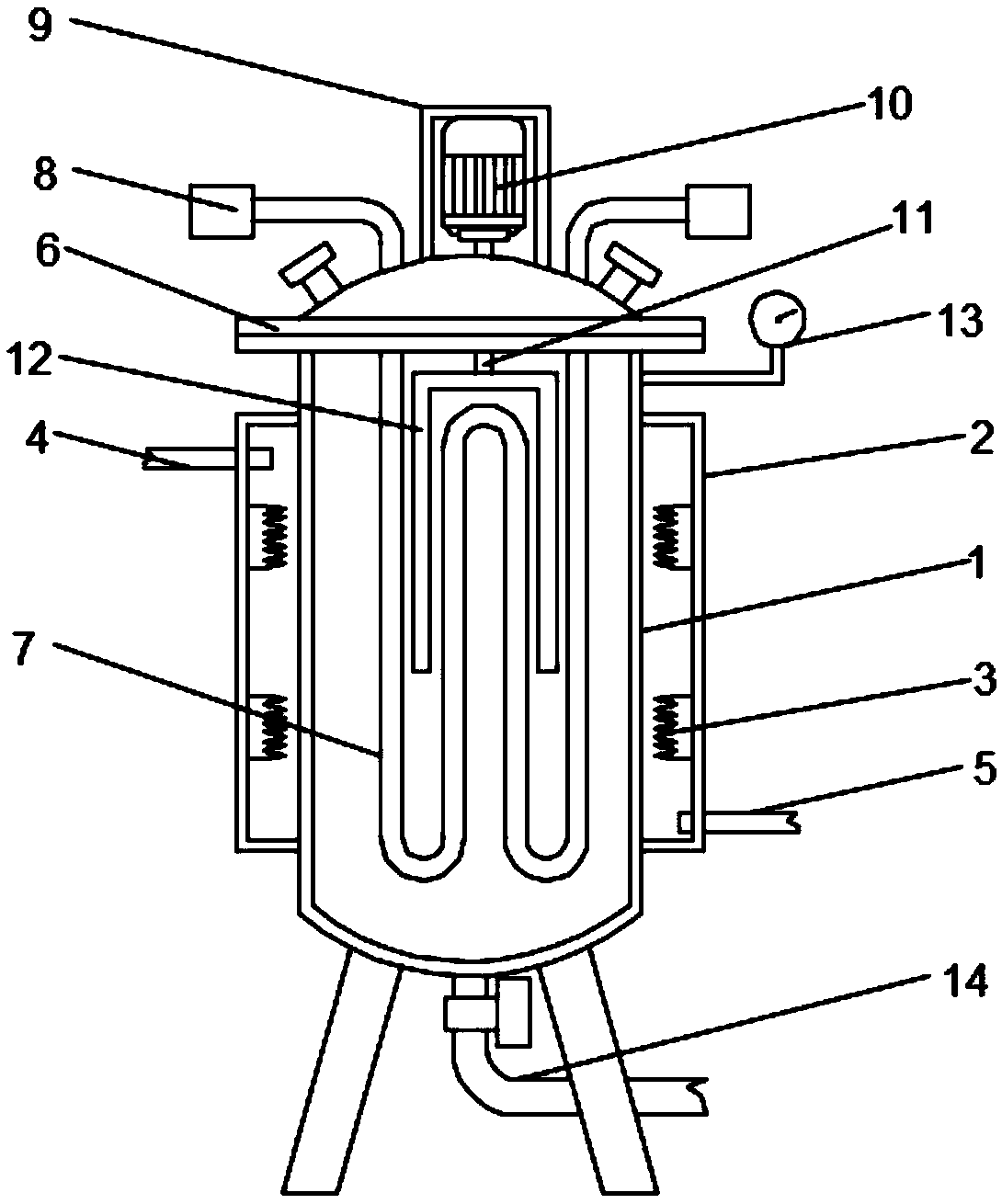 Fermenting tank for biological pharmacy