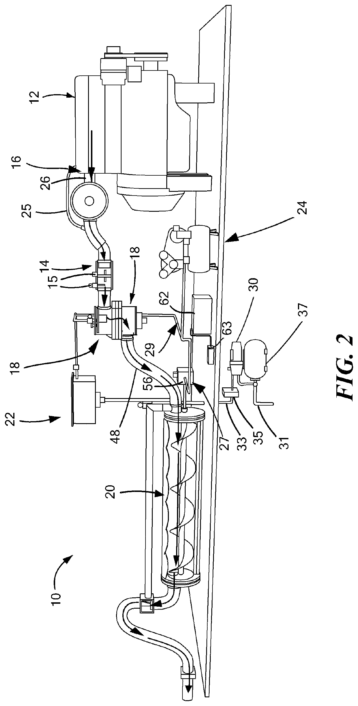 Reactive cyclic induction system and method for reducing pollutants in marine diesel exhaust