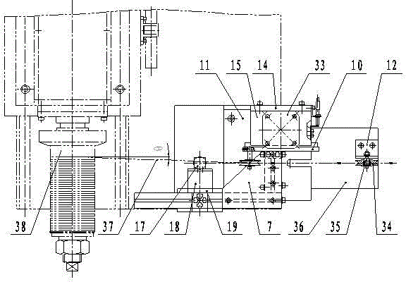 A lag angle precision detection device capable of adjusting feeder height